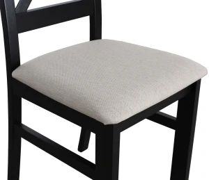 Set 6x čalúnené stoličky KRZ čierna/béžová