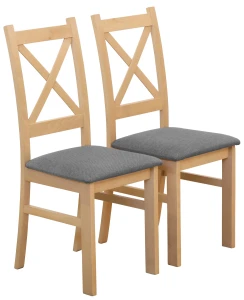 Set 2x čalúnené stoličky KRZ dub Artisan/sivá