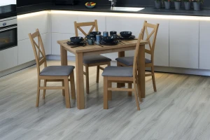 Set 4x čalúnené stoličky KRZ dub Artisan/sivá