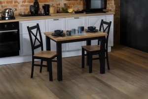 Kuchynský stôl LAP 100×70 Čierna/Dub Craft