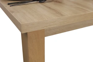 Rozkladací stôl 150/190x80 dub Artisan so 6 stoličkami dub Artisan/čierna M012-6