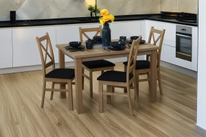 Súprava 120x80 so 4 stoličkami M017-4 dub Artisan