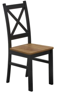 Súprava stola 120x80 so 4 stoličkami M020-4 čierna/dub Craft