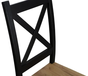 Súprava stola 120x80 so 4 stoličkami M020-4 čierna/dub Craft