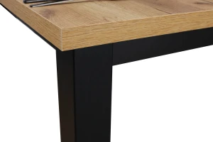 Súprava stola 120x80 so 6 stoličkami M020-6 čierna/dub Craft