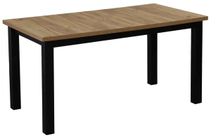 Súprava rozkladacieho stola 150/190x80 so 4 stoličkami M021-4 čierna/dub Craft