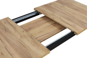 Súprava rozkladacieho stola 150/190x80 so 4 stoličkami M021-4 čierna/dub Craft