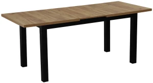 Súprava rozkladacieho stola 150/190x80 so 4 stoličkami M021-4 čierna/dub Craft