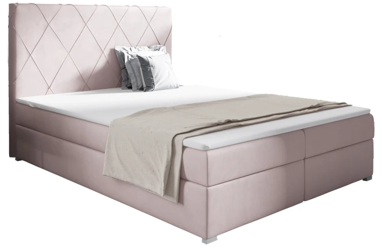 Kontinentálna posteľ Marcus 140x200 Ružová