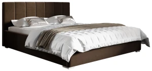 Čalúnená posteľ Ledo 140x200 Hnedý Kovový rám