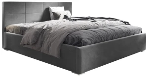 Čalúnená posteľ Katia 120x200 Sivý kovový rám