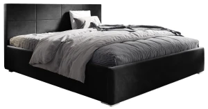 Čalúnená posteľ s matracom Katia 120x200 čierna Kovový rám