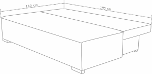 Pohovka s funkciou spania Eufori Plus Žltá