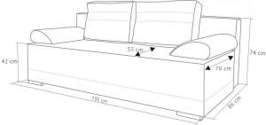 Pohovka s funkciou spania Eufori Plus Žltá