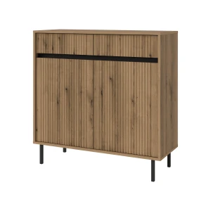 Komoda s drážkovaným čelom Yukashi 2F2S T822 dub evoke