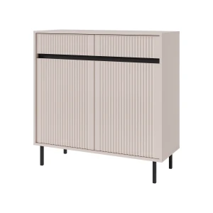 Komoda s drážkovaným čelom Yukashi 2F2S T822 béžová