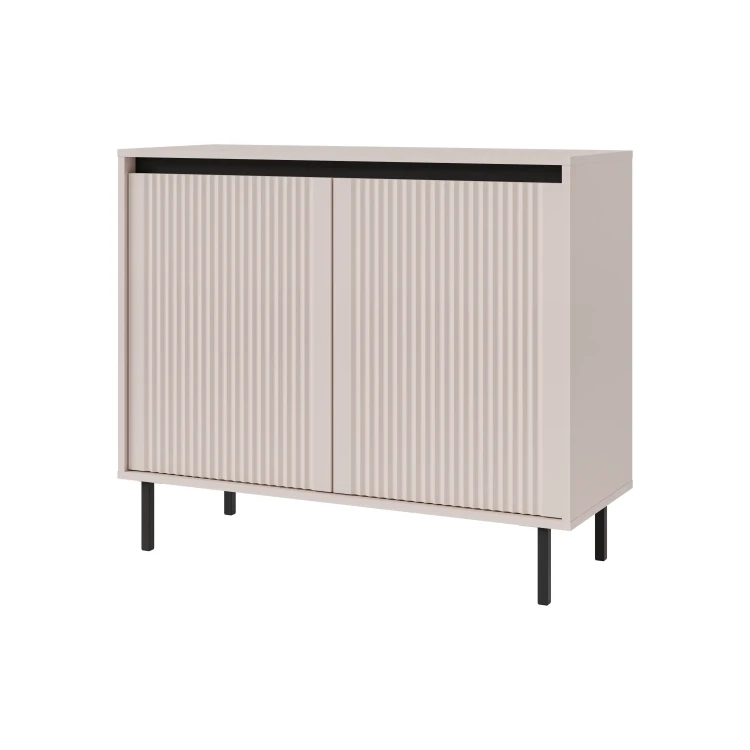 Komoda s drážkovaným čelom Yukashi 2F T812 béžová
