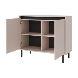 Komoda s drážkovaným čelom Yukashi 2F T812 béžová