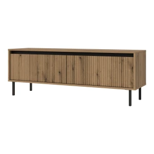 TV skrinka s drážkovanými čelami Yukashi 2S T302 dub evoke