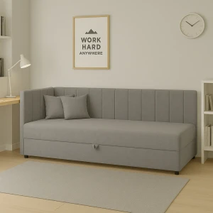 Kontinentálna jednolôžková posteľ Sofaro Plus 90x200 Sivá