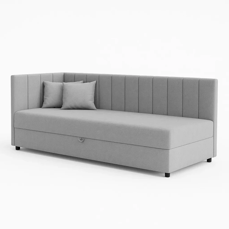 Kontinentálna jednolôžková posteľ Sofaro Plus 90x200 Sivá
