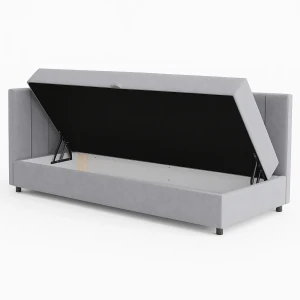 Kontinentálna jednolôžková posteľ Sofaro Plus 90x200 Sivá