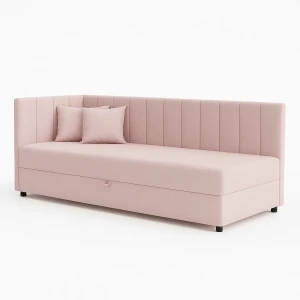 Kontinentálna jednolôžková posteľ Sofaro Plus 90x200 Ružová