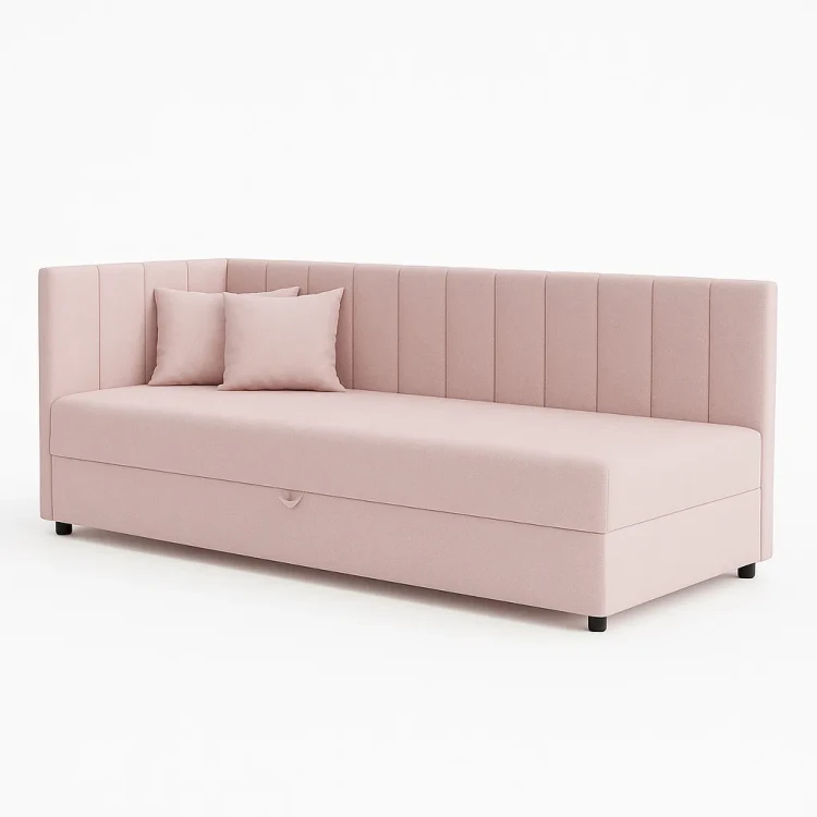 Kontinentálna jednolôžková posteľ Sofaro Plus 90x200 Ružová