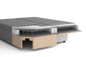 Rozkladacia pohovka Lunera Prima 2 manšestrová sivá