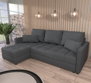 Rohová pohovka s funkciou spania Domi Inari Grafitová