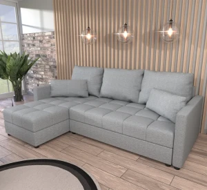 Rohová pohovka s funkciou spania Domi Inari Sivá