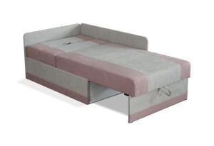 Rozkladacia rohová pohovka pre jednu osobu Vaxer Ružovo/Sivá