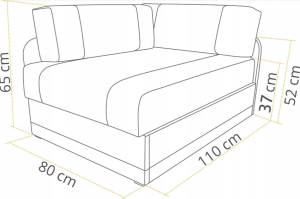 Rozkladacia rohová pohovka pre jednu osobu Vaxer Ružovo/Sivá
