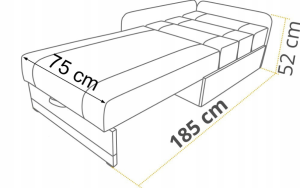 Rozkladacia rohová pohovka pre jednu osobu Vaxer Ružovo/Sivá