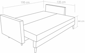 Rozkladacia pohovka Lahti s úložným boxom Ružová