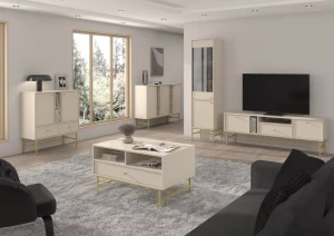 Komoda s dvoma dverami a dvoma zásuvkami Sakai 3 2F 2S T825 Béžová