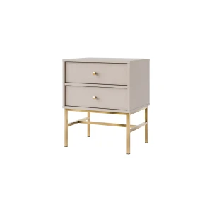 Nočný stolík s zásuvkami do spálne Sakai 3 2S T801 Béžová