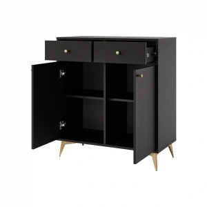 Komoda s zásuvkami Sakai 1 2F 2S T826 Čierna