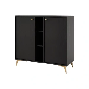 Dvojdverová komoda Sakai 1 2F T822 Čierna