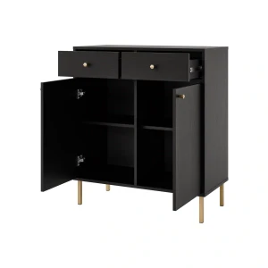 Komoda s zásuvkami Sakai 2 2F 2S T826 Čierna