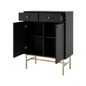 Komoda s zásuvkami Sakai 3 2F 2S T826 Čierna