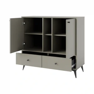 Komoda s dvoma dverami a dvoma zásuvkami Sakai 1 2F 2S T825 Eukalyptus