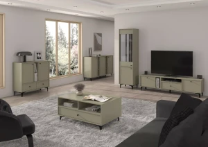 Komoda s dvoma dverami a dvoma zásuvkami Sakai 1 2F 2S T825 Eukalyptus