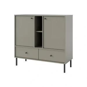 Komoda s dvoma dverami a dvoma zásuvkami Sakai 2 2F 2S T825 Eukalyptus