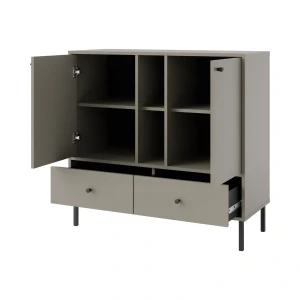 Komoda s dvoma dverami a dvoma zásuvkami Sakai 2 2F 2S T825 Eukalyptus