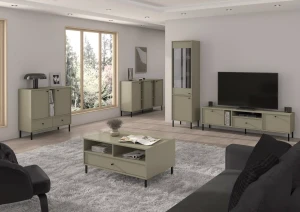 Komoda s dvoma dverami a dvoma zásuvkami Sakai 2 2F 2S T825 Eukalyptus