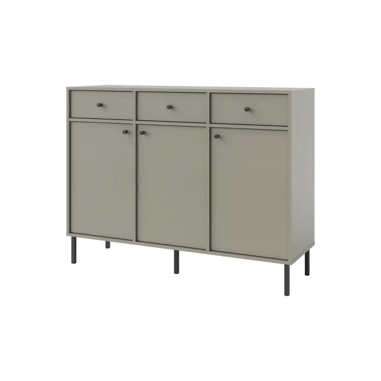 Komoda s tromi dverami a tromi zásuvkami Sakai 2 3F 3S T827 Eukalyptus