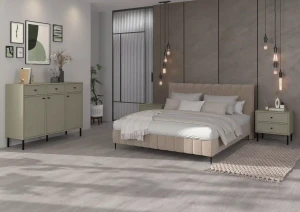 Komoda s tromi dverami a tromi zásuvkami Sakai 2 3F 3S T827 Eukalyptus