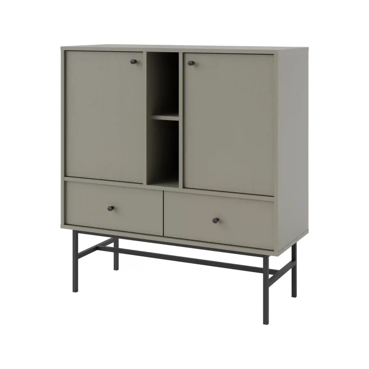 Komoda s dvoma dverami a dvoma zásuvkami Sakai 3 2F 2S T825 Eukalyptus
