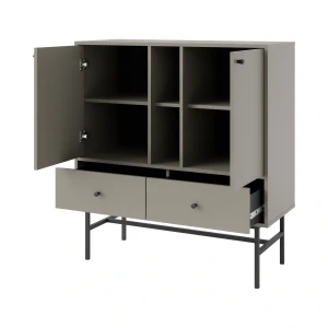 Komoda s dvoma dverami a dvoma zásuvkami Sakai 3 2F 2S T825 Eukalyptus